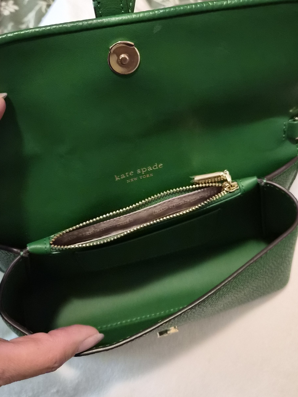 kate spade Emerald Green Leather Crossbody Bag - Picture 4 of 5